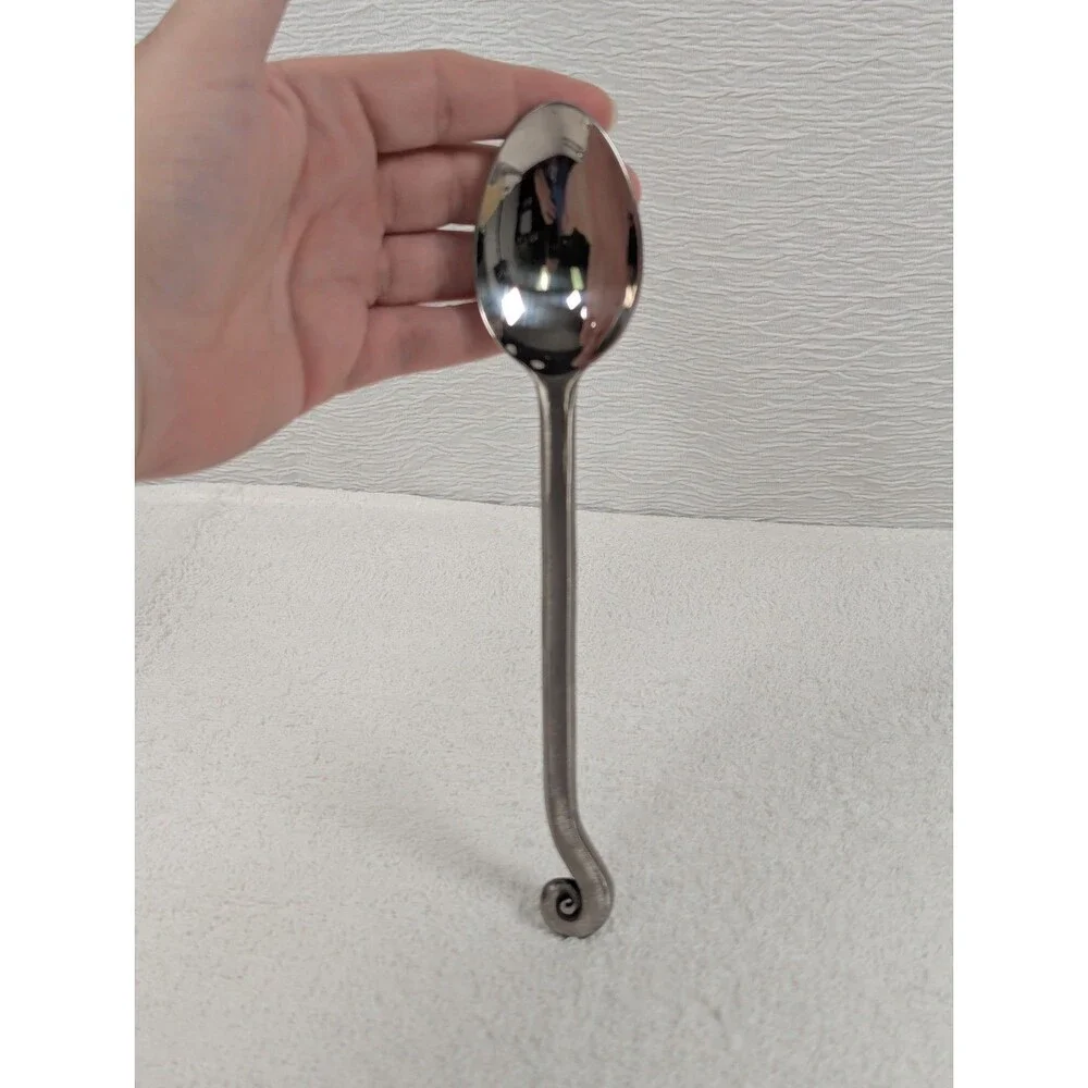 Pier 1 Imports - LILY - Fork  & Spoon & Knife - Swirl Scroll Stainless - 5 Piece